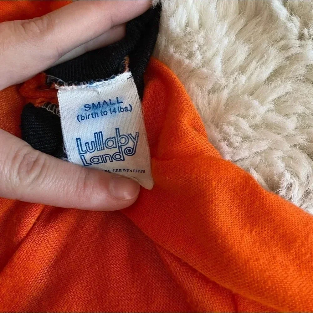Vintage Lullaby Land Pumpkin Costume Sleeper, Newborn NB